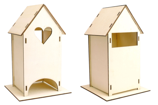 boite à thé forme maison - Objets bois pour la cuisine - 10doigts.fr