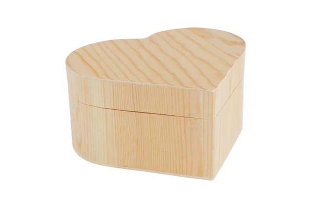 Boîte coeur en bois aimantée - Boîtes en bois - 10doigts.fr