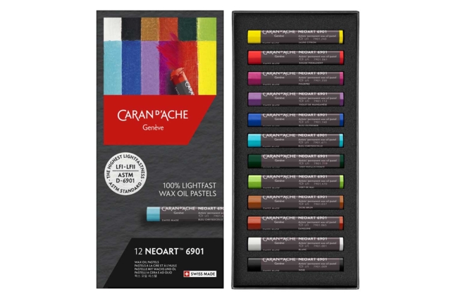 boite de 12 neoart 6901 caran d'ache - Pastels Beaux Arts - 10doigts.fr