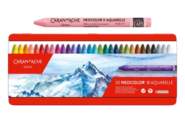 boite Pastels aquarellables Néocolor II - 30 couleurs - Pastels Beaux Arts - 10doigts.fr