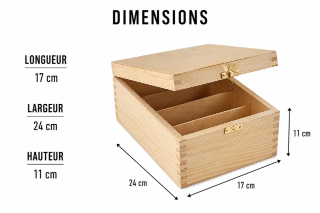 boite photo dimensions - Boîtes en bois - 10doigts.fr