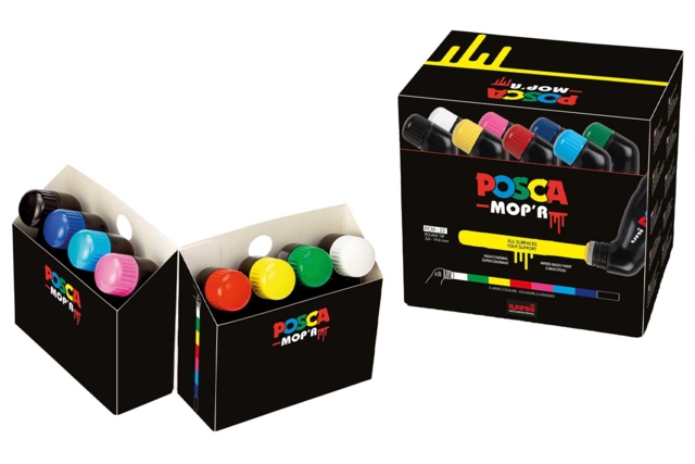 Boite Posca MOP'R - 8 couleurs - Marqueurs POSCA : la référence mondiale de la peinture nomade - 10doigts.fr