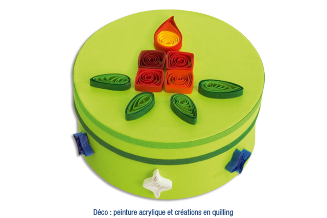 boite ronde quilling - Boîtes en bois - 10doigts.fr