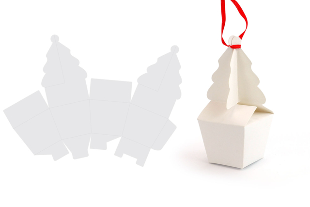 boite sapin noel en papier - Calendriers de l'Avent - 10doigts.fr