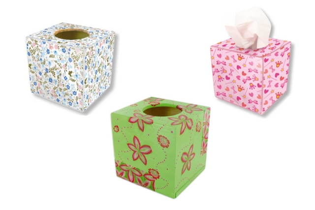 Boîtes à mouchoirs cubique en bois - 6 pièces - Boîtes en bois - 10doigts.fr