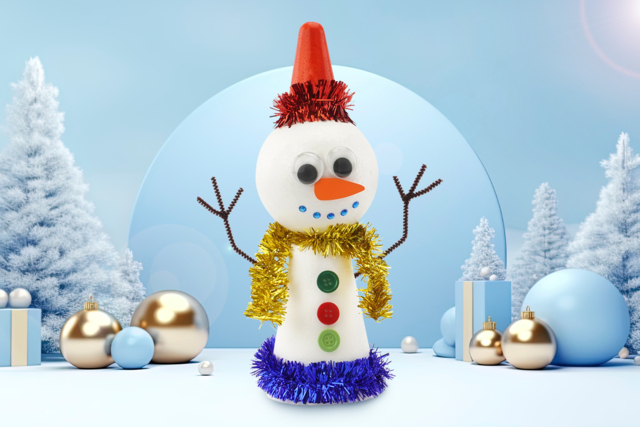 Bonhomme de neige enguirlandé - Guirlandes et suspensions Noël - 10doigts.fr