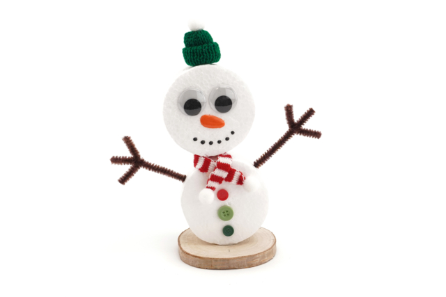 Bonhomme de neige mini echarpe - Petites décorations de Noël - 10doigts.fr