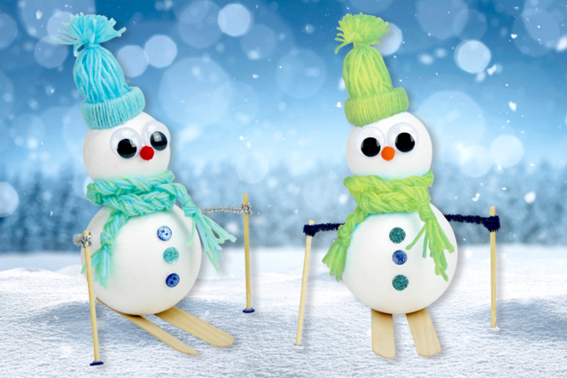 Bonhomme de neige skieur - Fils à tricoter et laines : donnez vie à vos envies créatives - 10doigts.fr