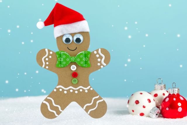 bonhomme de pain d'épices - Objets en bois Noël - 10doigts.fr