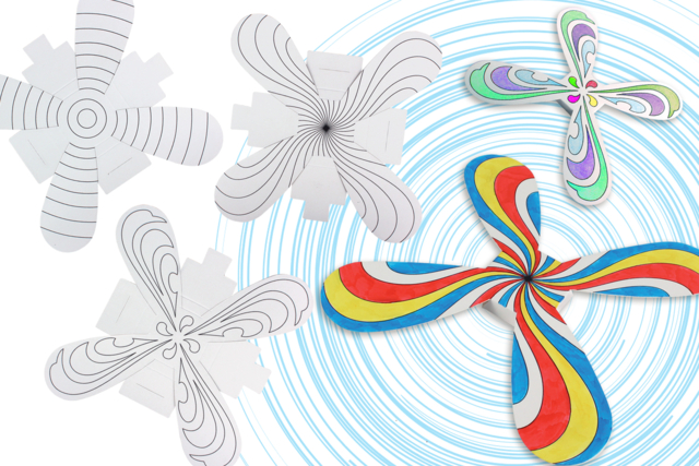 boomerang volant - Supports de coloriages originaux pour enfants - 10doigts.fr