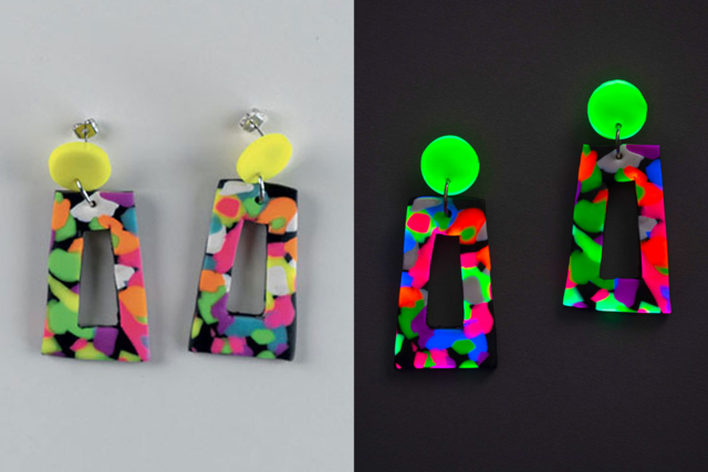 boucles année 80 fimo néon - Pâte Fimo à l'unité : composez votre palette sur-mesure - 10doigts.fr