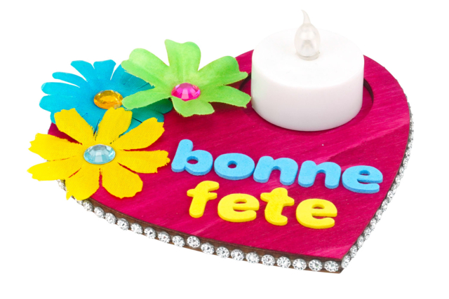bougeoir fleur et coeur - Décorations fleurs et feuilles : ajoutez une touche de nature à toutes vos créations - 10doigts.fr