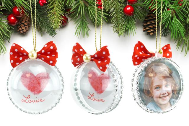 Boule de Noël empreintes de doigts - Boules de Noël DIY - 10doigts.fr