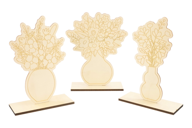 bouquet en bois à décorer - Home Déco - 10doigts.fr