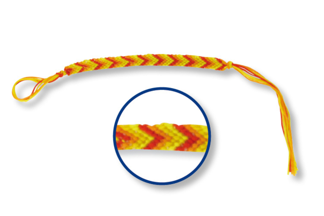 Bracelet brésilien orange - Fils à  broder - 10doigts.fr