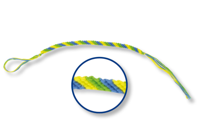 Bracelet brésilien vert - Fils à  broder - 10doigts.fr