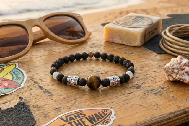 bracelet perle oeil de tigre - Lithothérapie / Bracelets chakras - 10doigts.fr