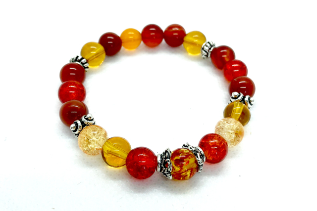 bracelets ambre - Perles Verre - 10doigts.fr