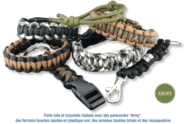 Bracelets en paracorde - Clips et mousquetons : les finitions pour vos accessoires DIY - 10doigts.fr