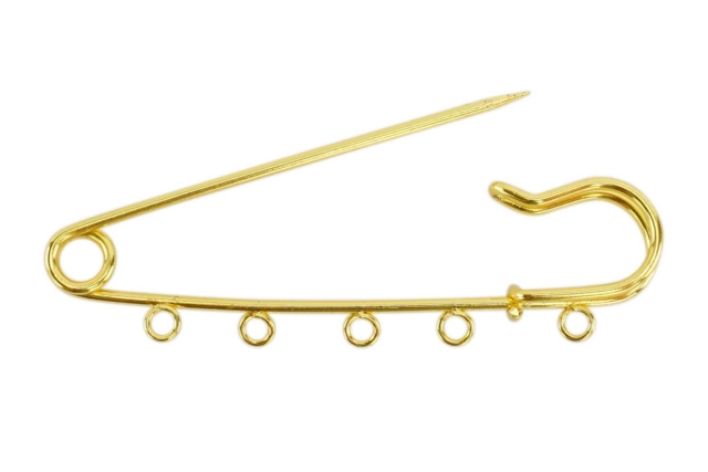 broche épingle à nourrice or - Broches - 10doigts.fr