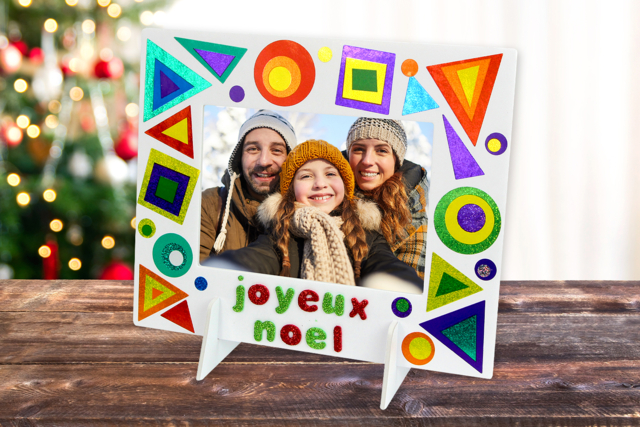 Cadre de Noël étincelant - Gommettes formes assorties : un univers pour créer sans limite - 10doigts.fr