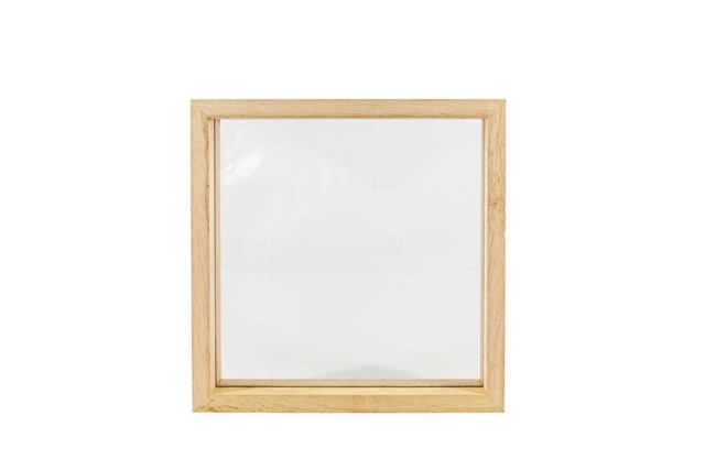 Cadre double face bois- Modèle carré 16 x 16 x 2,8 cm - Cadres photos en bois - 10doigts.fr