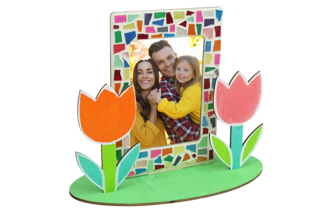 cadre fleurs famille - Cadres photos en bois - 10doigts.fr