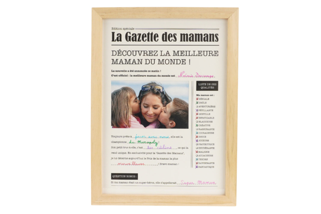 cadre Gazette Maman - Cadres et clips photos : des supports uniques pour afficher vos souvenirs - 10doigts.fr