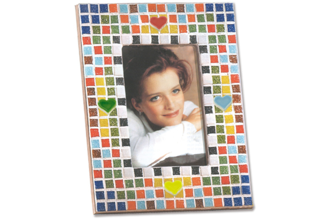 cadre photo en mosaiques - Mosaïques en verre - 10doigts.fr