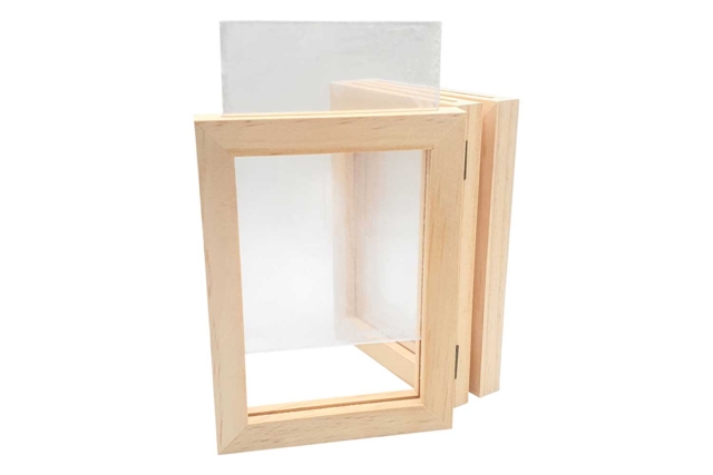Cadre triptyque vitres amovibles - Cadres photos en bois - 10doigts.fr