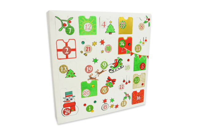 calendrier de l'avent carton blanc - Calendriers de l'Avent - 10doigts.fr