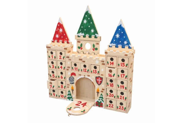 Calendrier de l'Avent en bois : château fort - Calendriers de l'Avent - 10doigts.fr