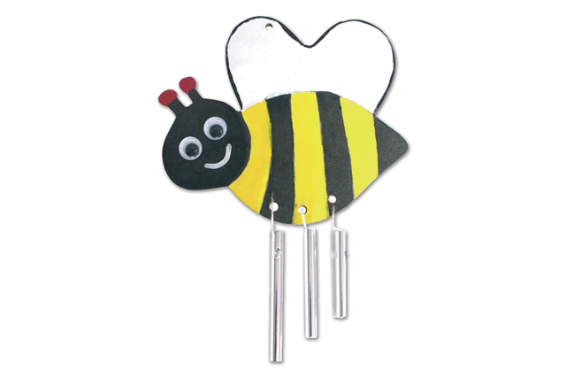 carillon abeille - Suspensions décoratives en bois - 10doigts.fr