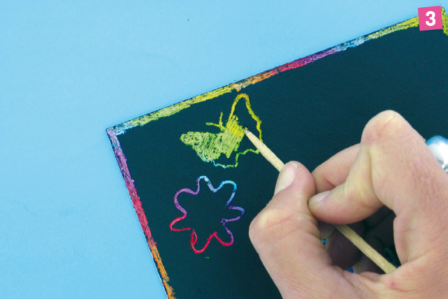 carte à gratter - Peinture à gratter - 10doigts.fr