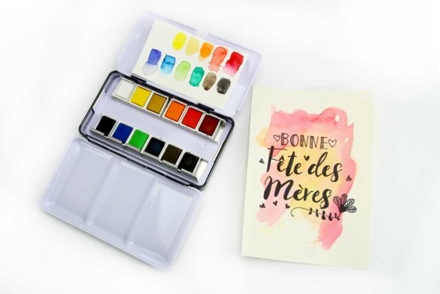 carterie aquarellable - Peinture aquarelle : palettes, pinceaux et accessoires pour peindre à l'eau - 10doigts.fr