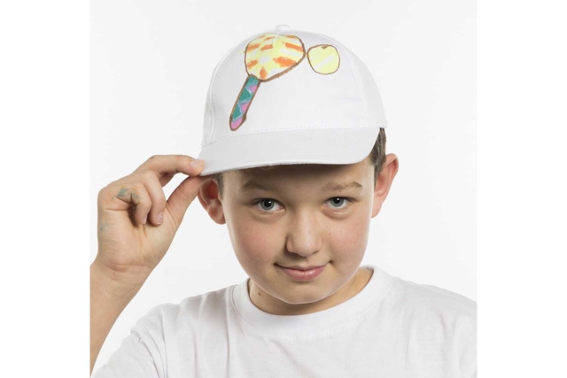 casquette enfant peinture - Coton, lin - Textiles - 10doigts.fr