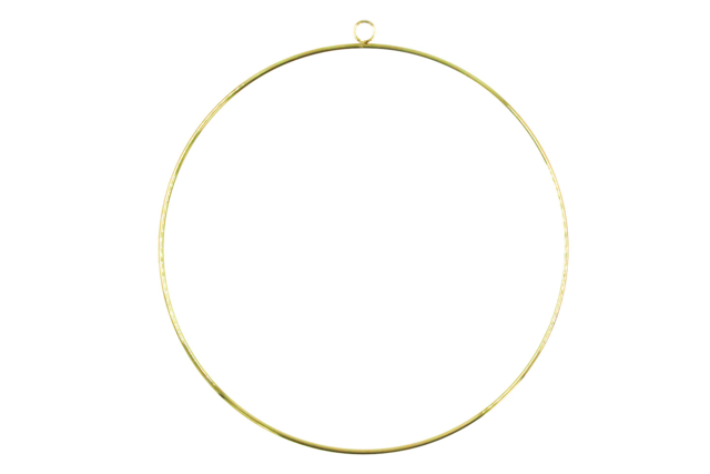 cercle en métal doré - Supports pour macramé - 10doigts.fr