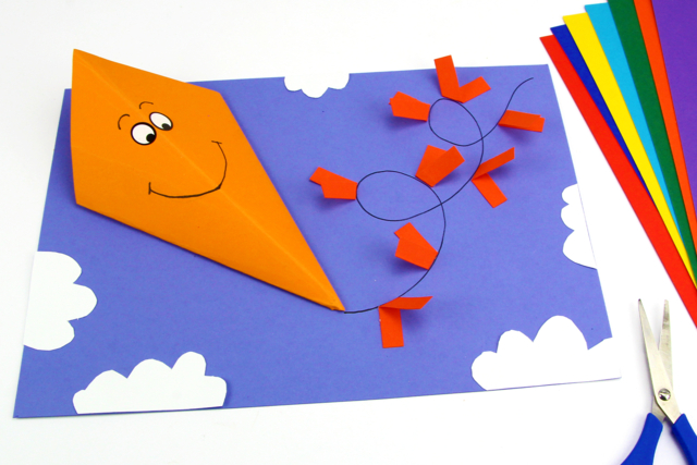 Cerfs-volants 3D en papier - Gommettes yeux, visages et smileys pour des créations pleines d’expression - 10doigts.fr