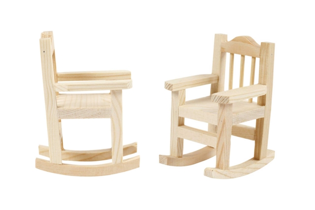 Chaise poupée en bois miniature - Univers Miniature : maison de poupée et miniatures - 10doigts.fr