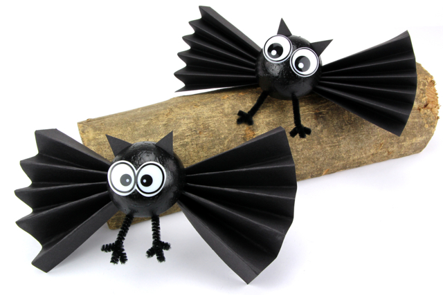 Chauve-souris d'Halloween - Papiers colorés - 10doigts.fr
