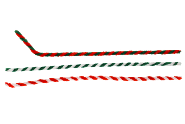 chenilles bicolores noel - Chenilles, cure-pipe - 10doigts.fr