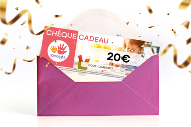 Chèque cadeau 20€ - Idées Cadeaux DIY Noël - 10doigts.fr