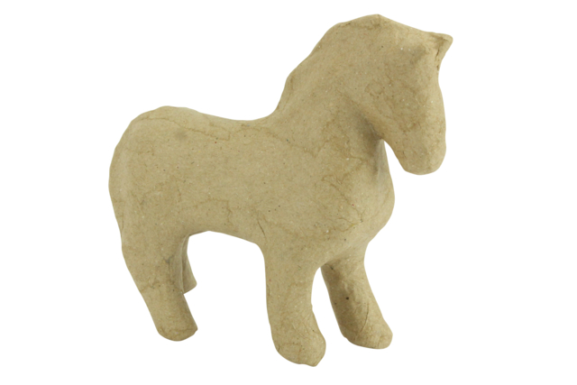 cheval en papier maché - Animaux en carton - 10doigts.fr