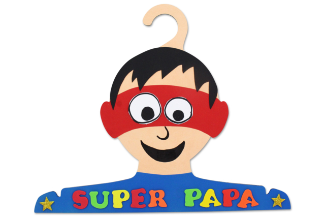 Cintre pour Papa - Gommettes Alphabet, messages - 10doigts.fr