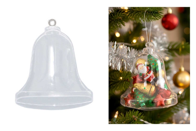 cloche plastique à garnir noël - Formes à garnir - Plastique - 10doigts.fr