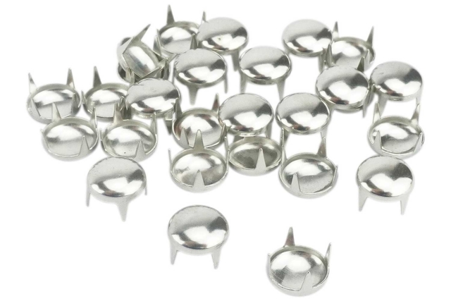 Clous à griffes argent, forme ronde - 25 pièces - Clous et rivets - 10doigts.fr