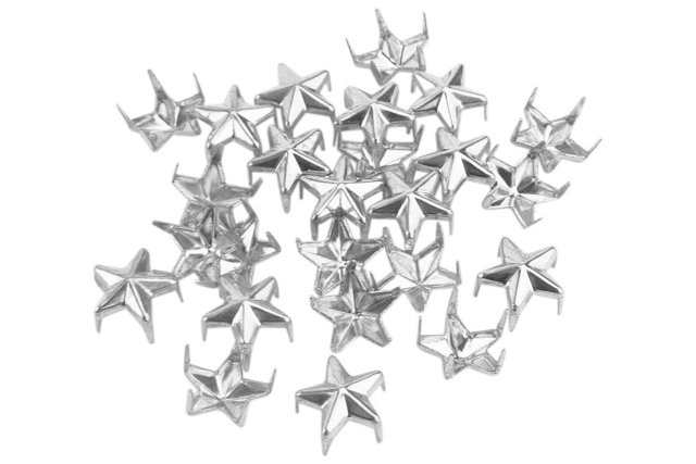 Clous étoiles argent - 25 clous - Clous et rivets - 10doigts.fr