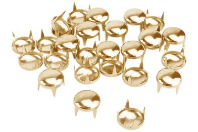 Clous ronds Dorés - 1 lot (25 clous) - Clous et rivets - 10doigts.fr