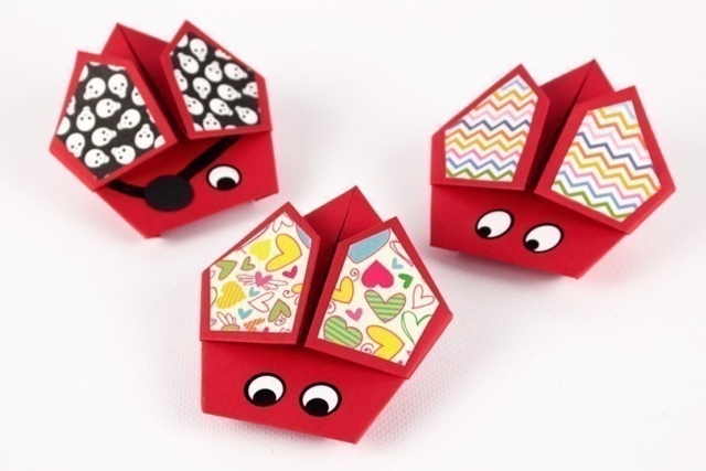 Coccinelles en Origami - Papiers Origami - 10doigts.fr