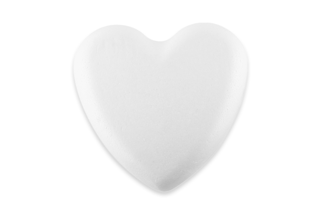 Coeur en polystyrène base plate, à l'unité - Formes à décorer - Polystyrène - 10doigts.fr